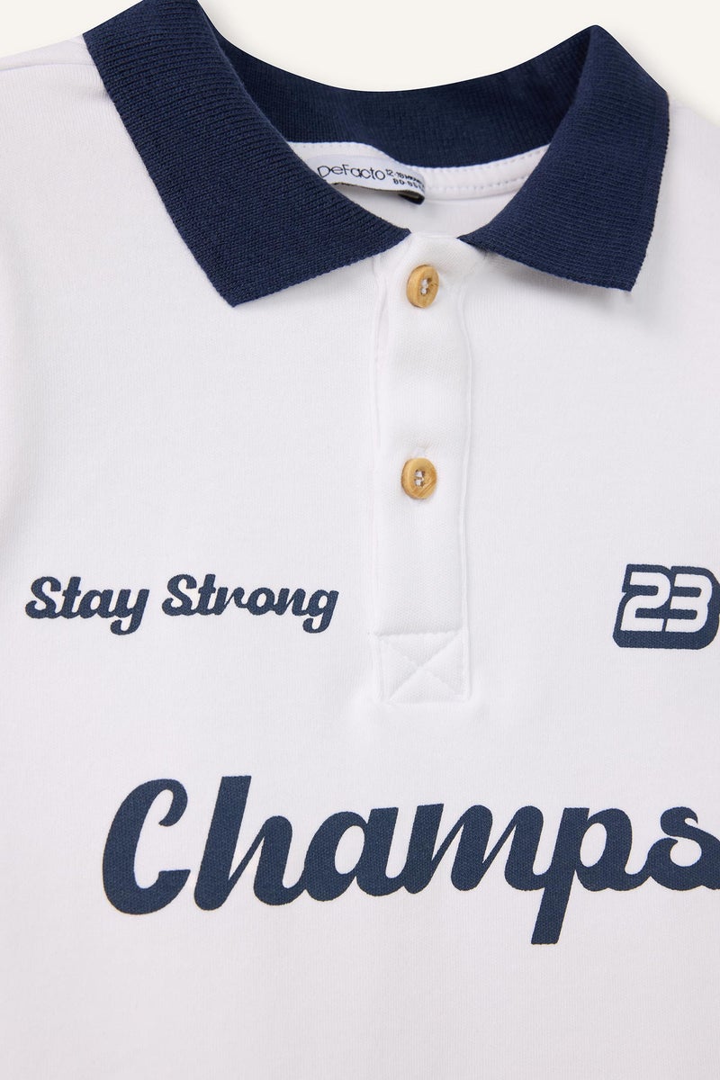 ديفاكتو تيشيرت بولو ولادي نص كم اوفر سايز - Image 2